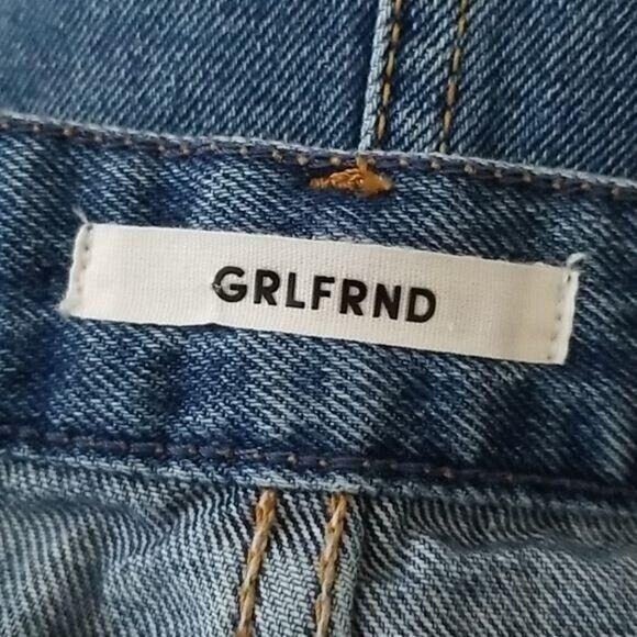 GRLFRND Payton Cross Over Cotton Denim High Rise Mini Skirt NEW Women's 25 - Picture 4 of 8